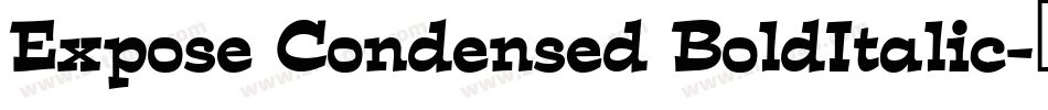 Expose Condensed BoldItalic字体转换